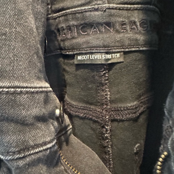 American Eagle Black Denim Overalls - Picture 4 of 5